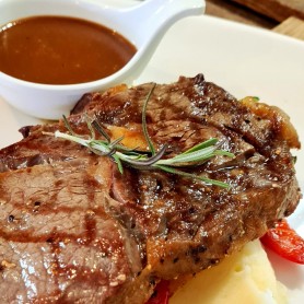 New Zealand Ribeye Steak Red Wine Sauce