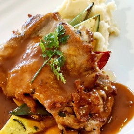 Herb Marinated Chicken with Brown Sauce