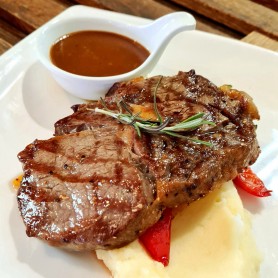 New Zealand Ribeye Steak Red Wine Sauce